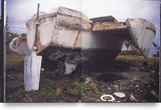 Donald Crowhurst’s trimaran, now abandoned in the Caribbean © SW